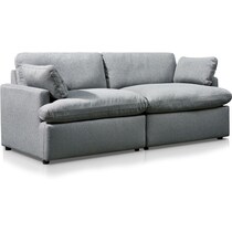 cozy gray sofa   