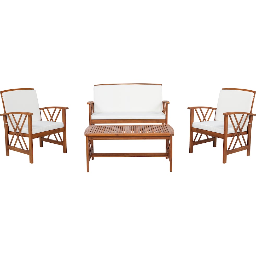 crail white brown  pc outdoor living   