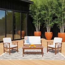 crail white brown  pc outdoor living   