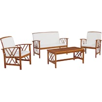 crail white brown  pc outdoor living   