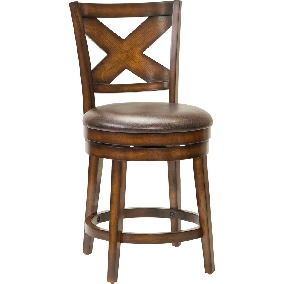crandley dark brown counter height stool   