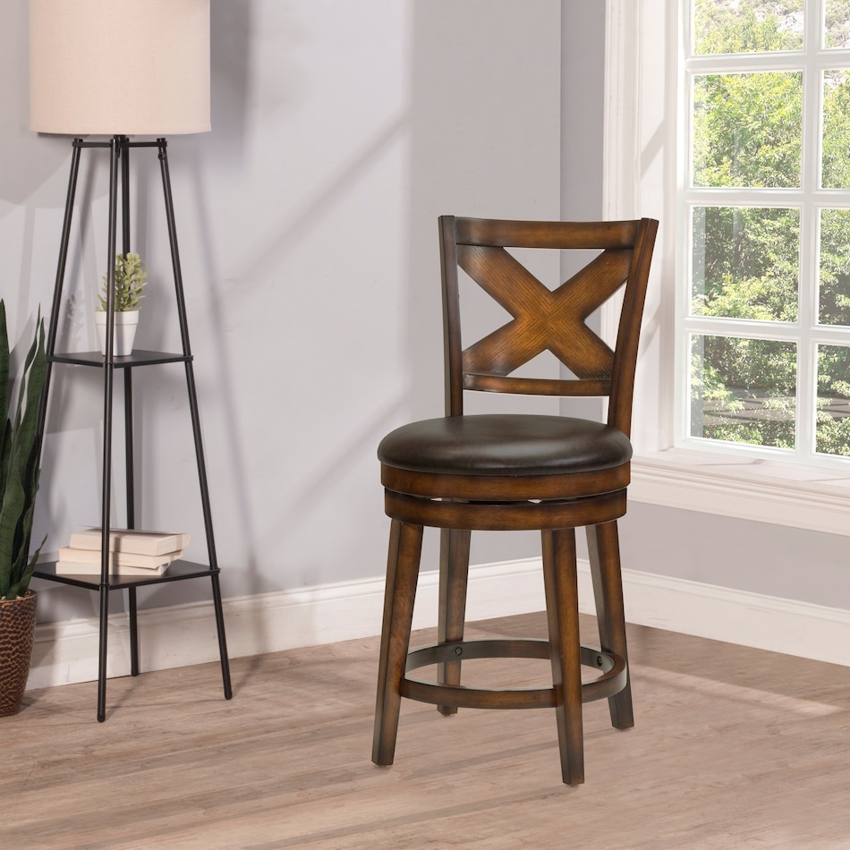 crandley dark brown counter height stool   