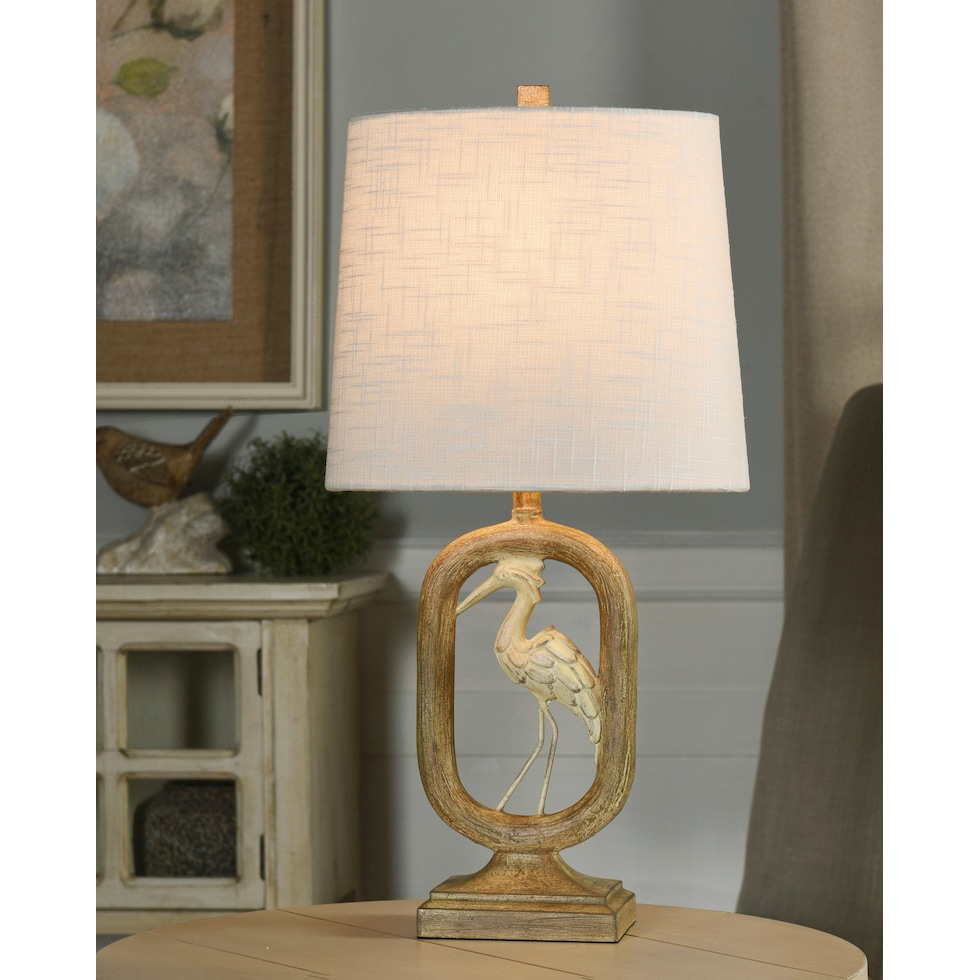 crane light brown table lamp   