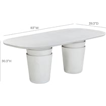 crater gray dining table   