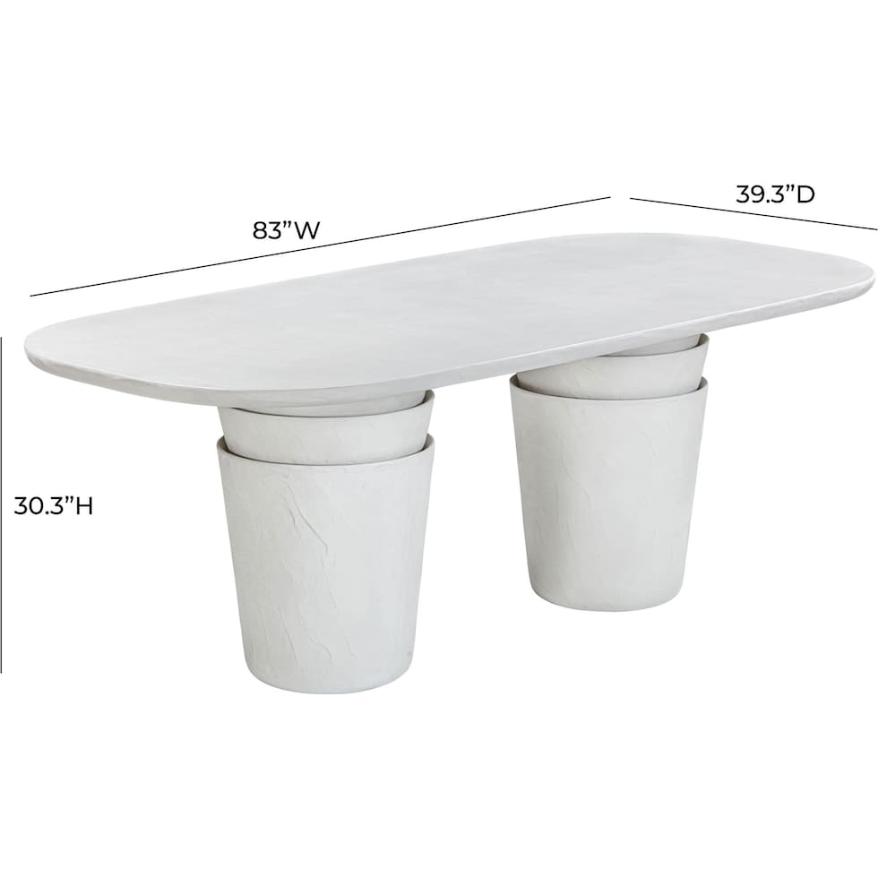 crater gray dining table   