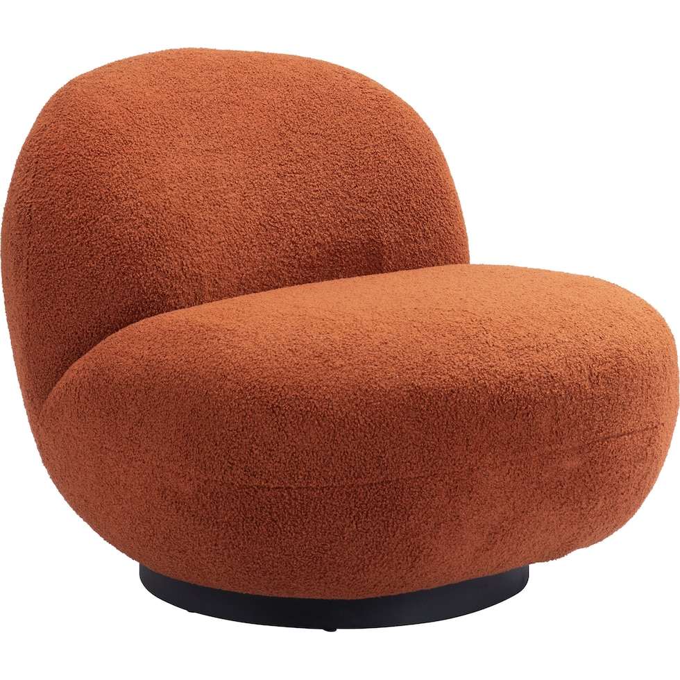 crawford orange accent chair   