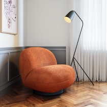 crawford orange accent chair   