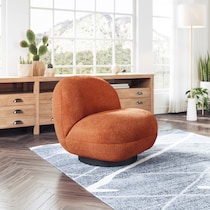 crawford orange accent chair   
