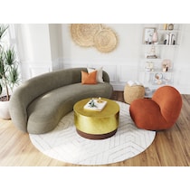 crawford orange accent chair   