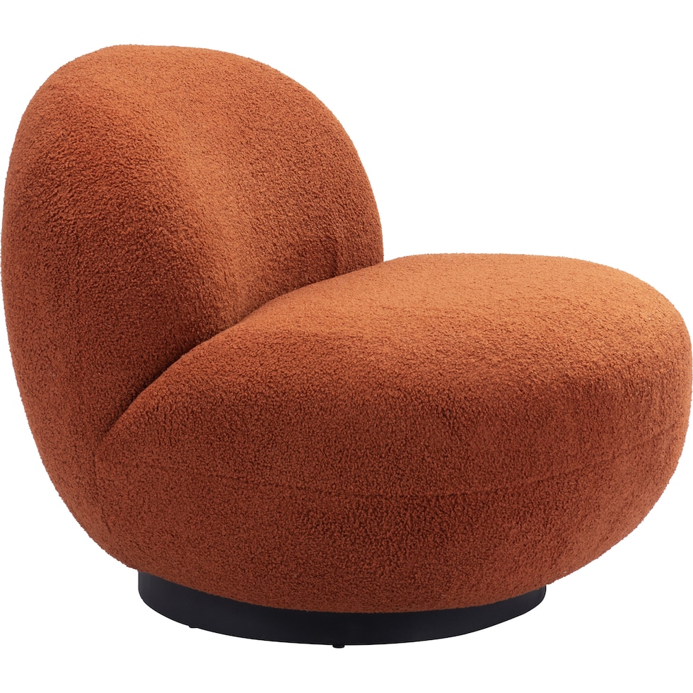 crawford orange accent chair   