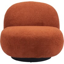 crawford orange accent chair   