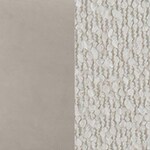 cream boucle gray velvet swatch  
