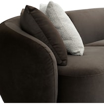 crescent dark brown sectional   