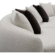 crescent white  pc sectional   