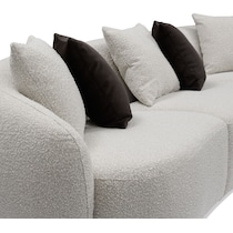 crescent white  pc sectional   