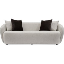 crescent white sofa   