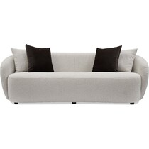 crescent white sofa   