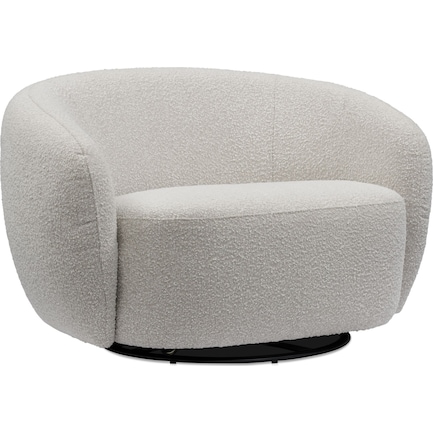 Crescent Swivel Chair - Cotton