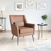 crestwood light brown accent chair   