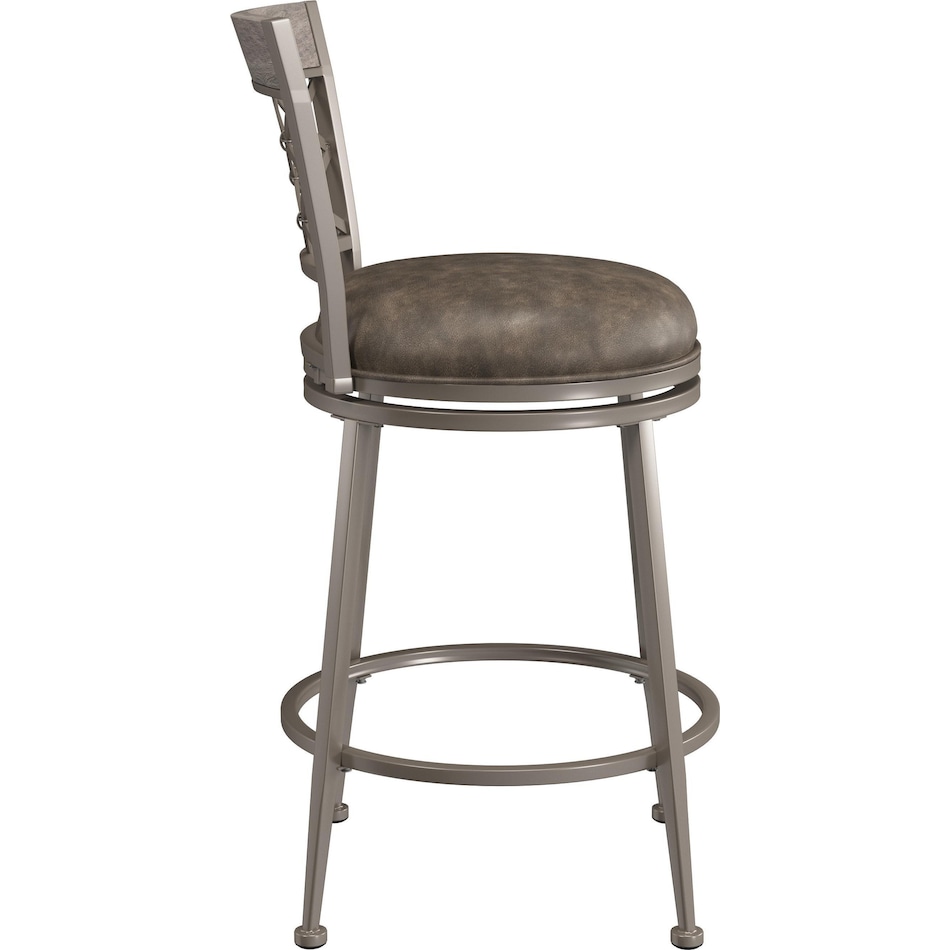 crisley pewter counter height stool   