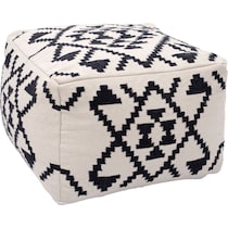 cristal beige black ottoman   