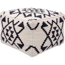 cristal beige black ottoman   