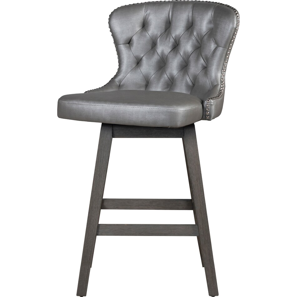 crownly silver gray bar stool   