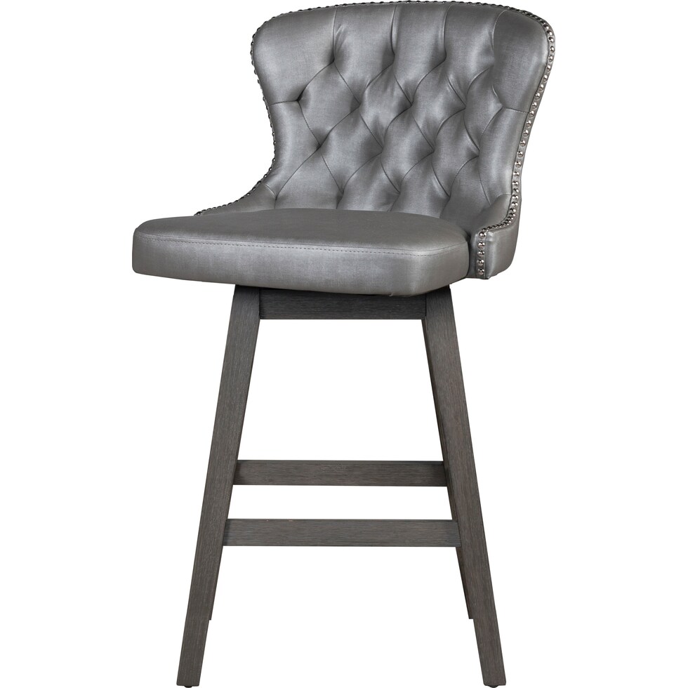 crownly silver gray bar stool   