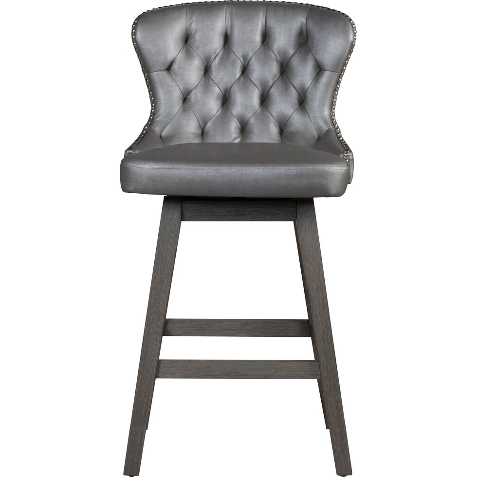 crownly silver gray bar stool   