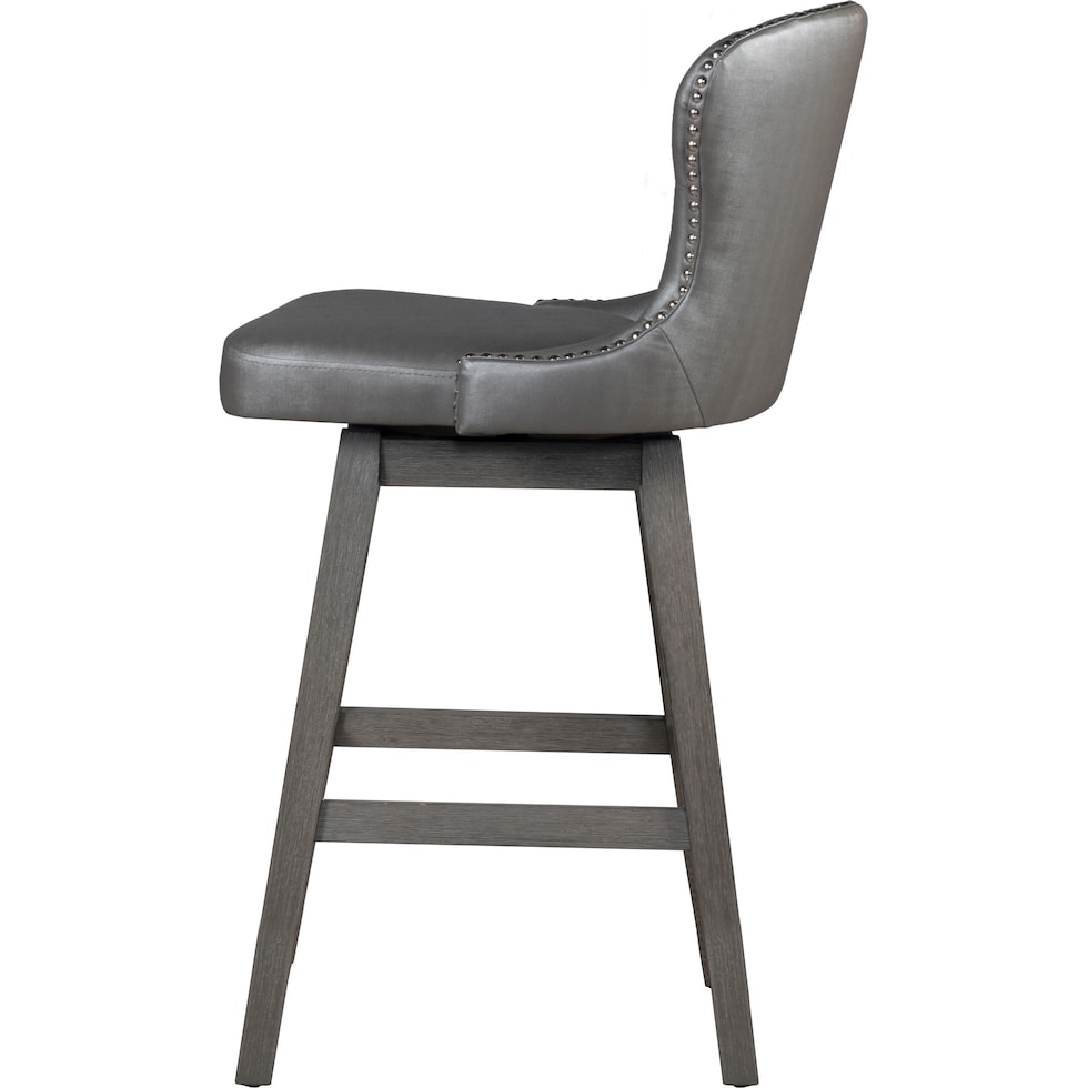 crownly silver gray bar stool   