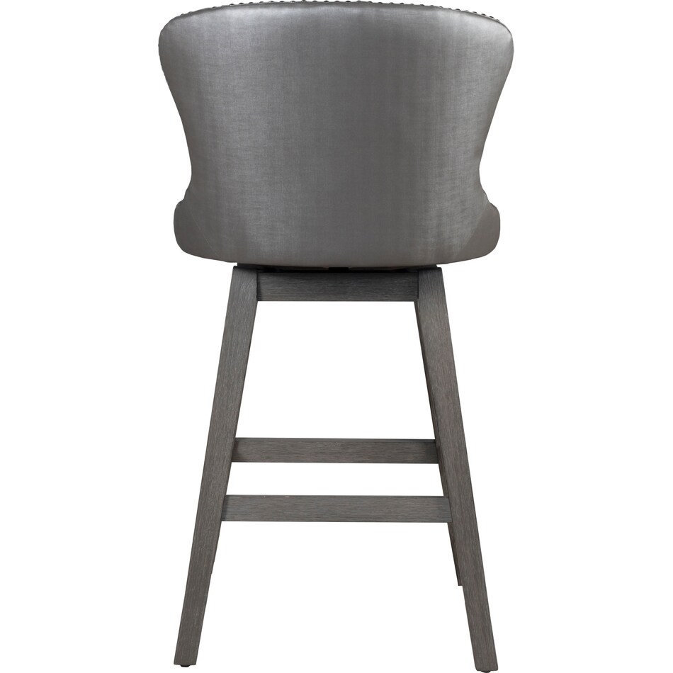 crownly silver gray bar stool   