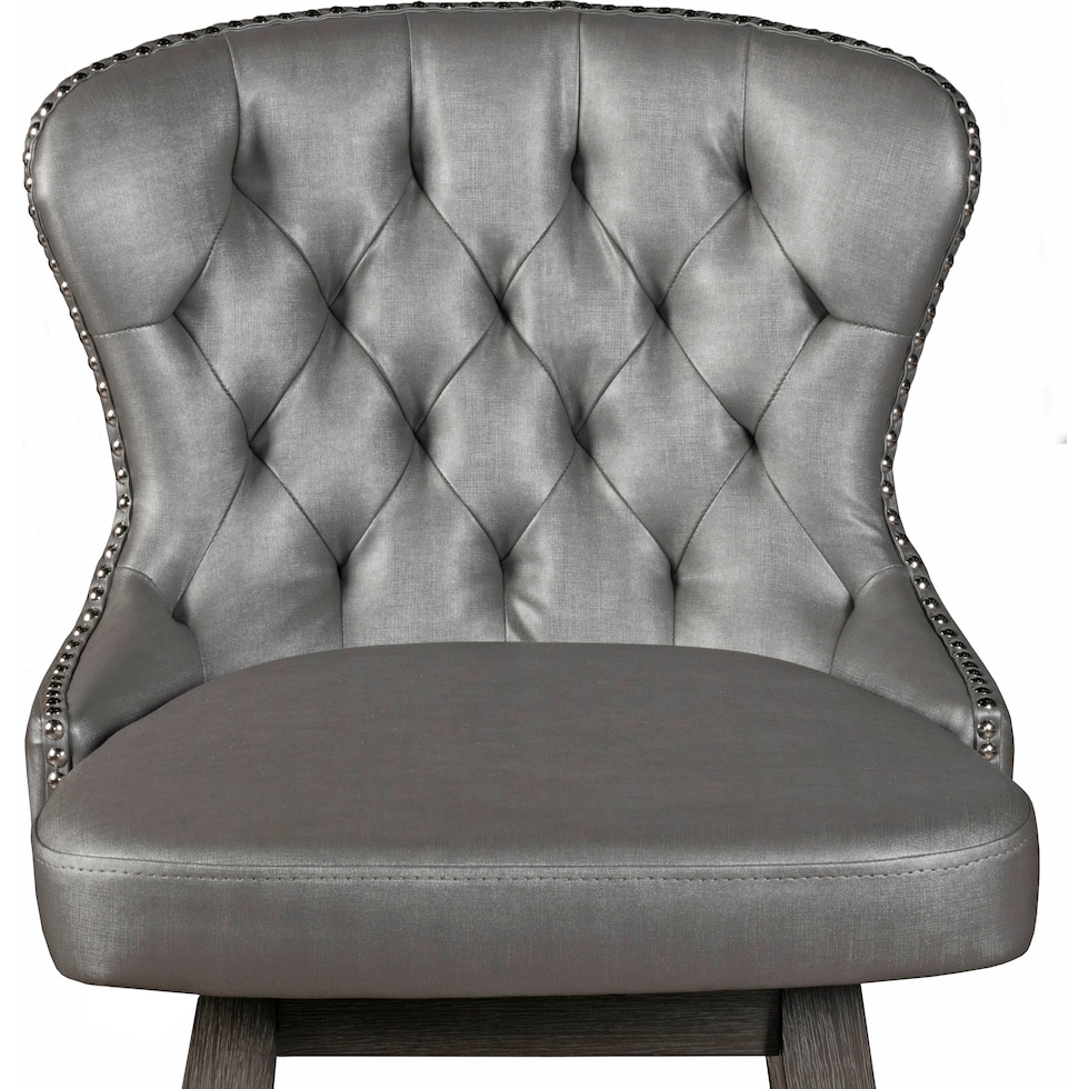 crownly silver gray bar stool   