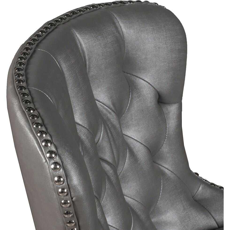 crownly silver gray bar stool   