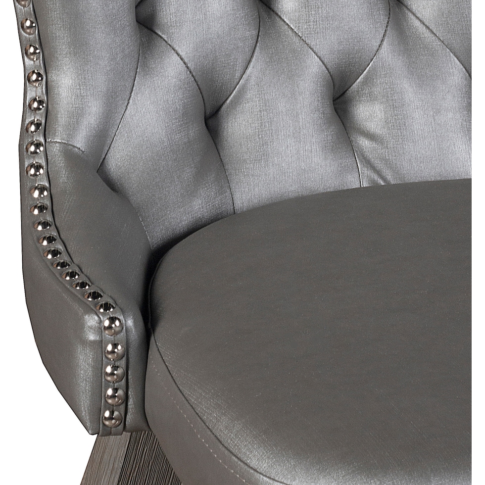 crownly silver gray bar stool   