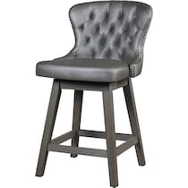 crownly silver gray counter height stool   