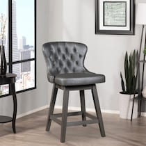 crownly silver gray counter height stool   