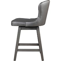 crownly silver gray counter height stool   