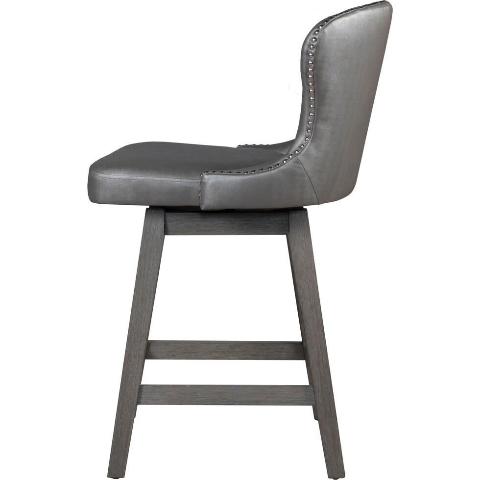 crownly silver gray counter height stool   