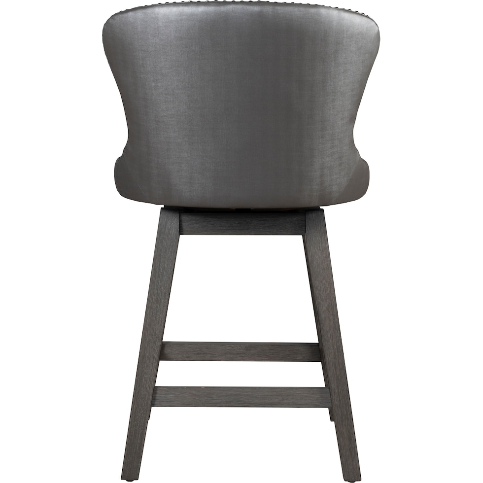 crownly silver gray counter height stool   
