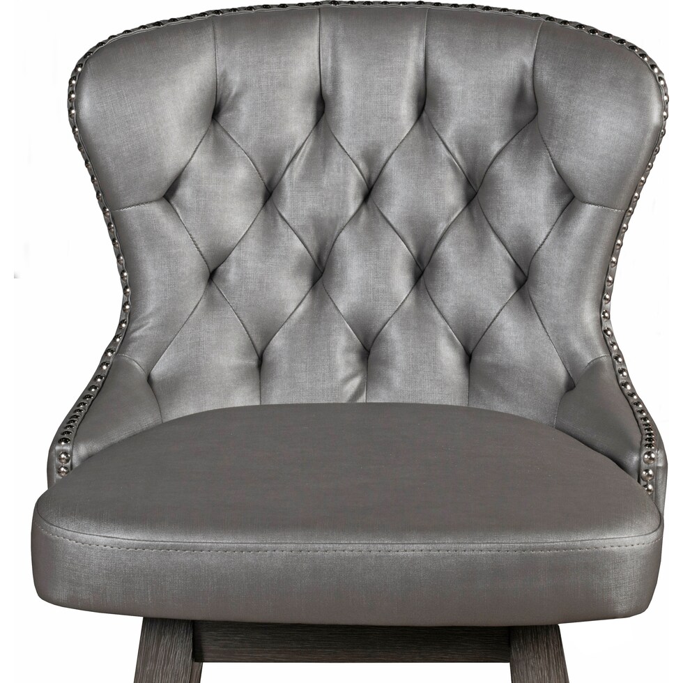 crownly silver gray counter height stool   