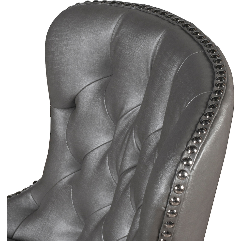 crownly silver gray counter height stool   