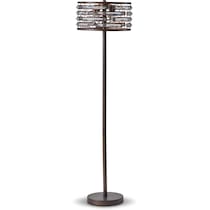 crystal bronze dark brown floor lamp   