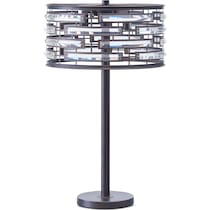 crystal bronze dark brown table lamp   