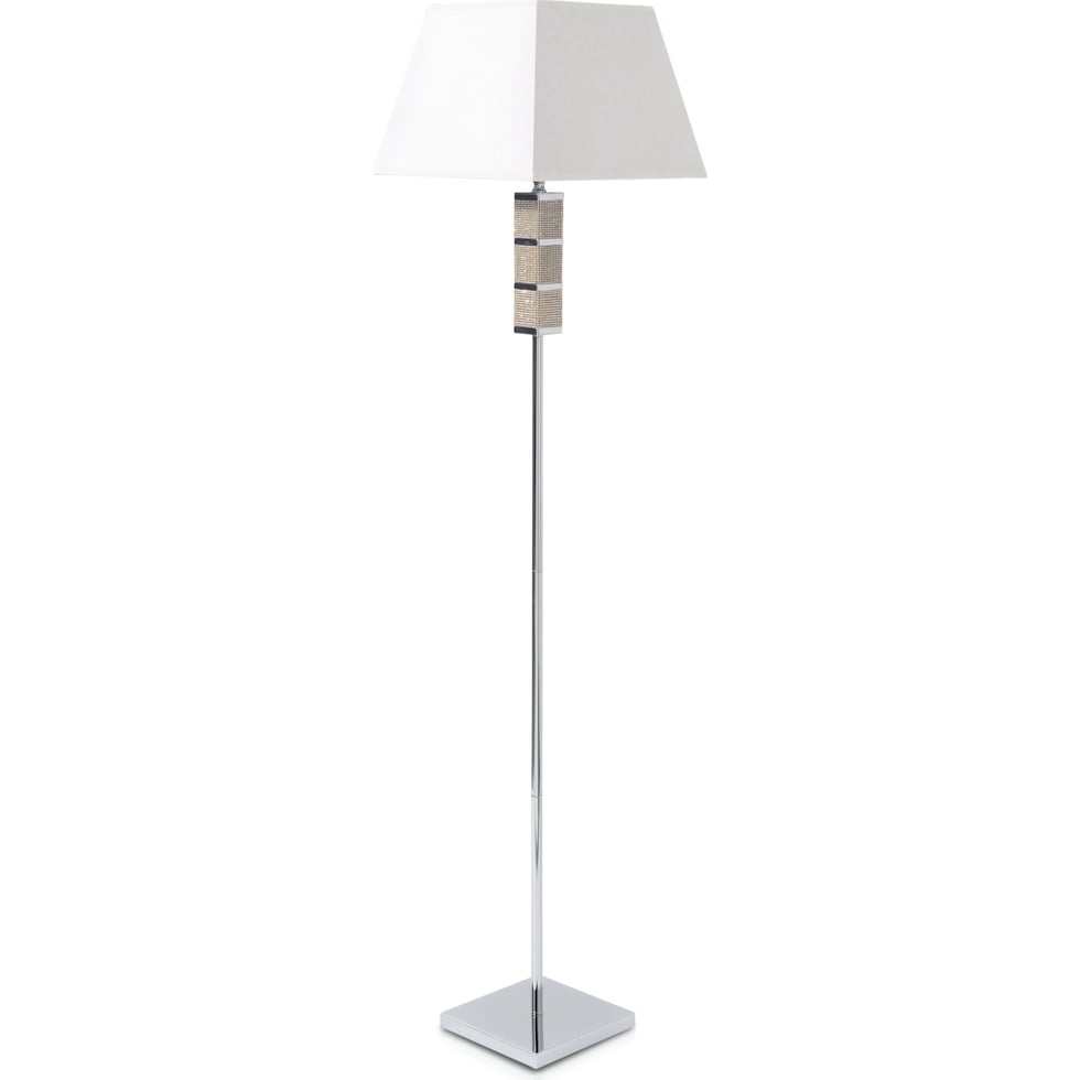 crystal cubes silver floor lamp   
