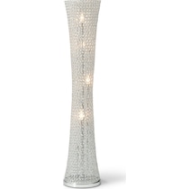 crystal curve silver floor lamp   