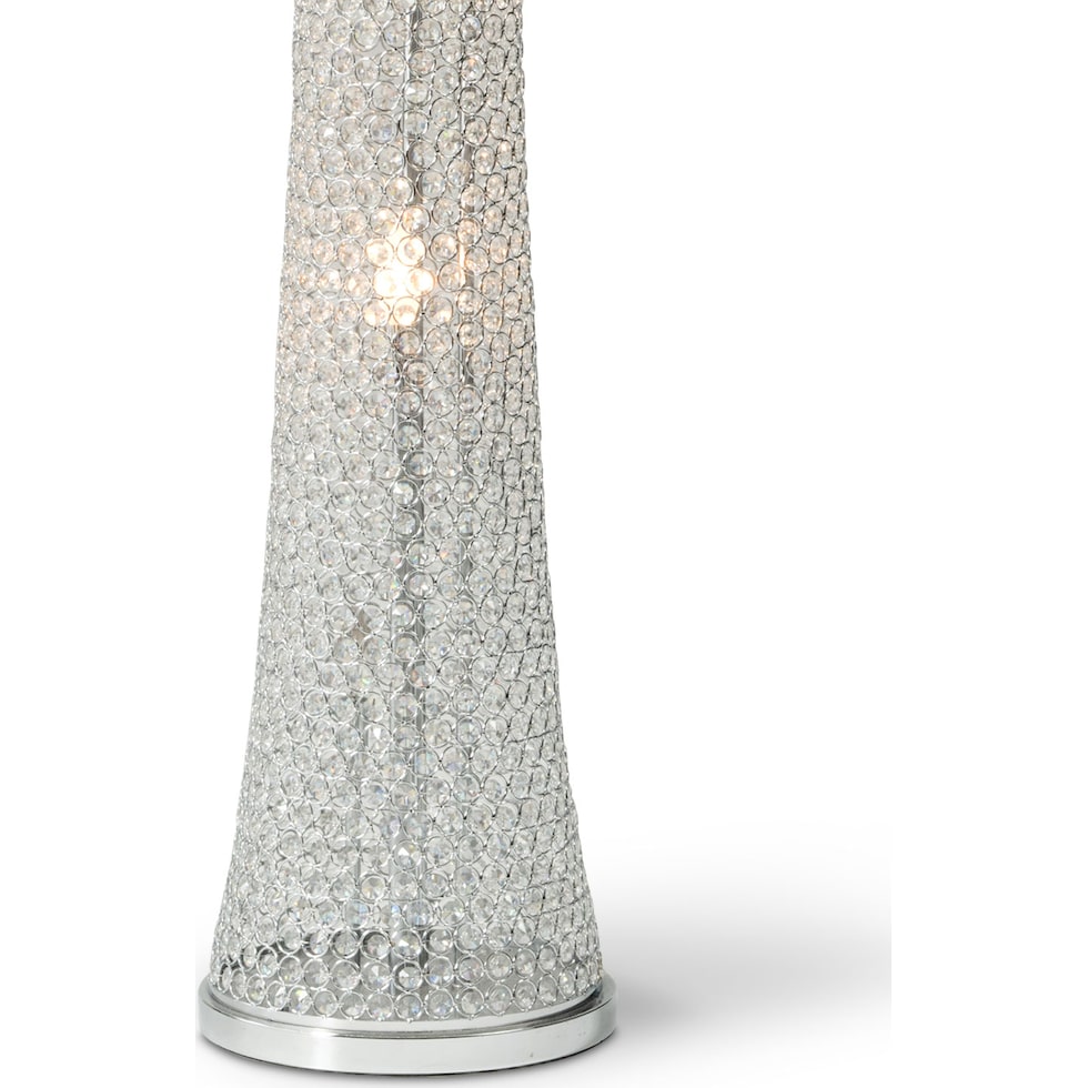 crystal curve silver floor lamp   