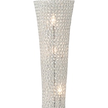 crystal curve silver floor lamp   