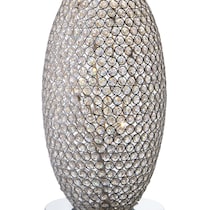 crystal globe silver table lamp   