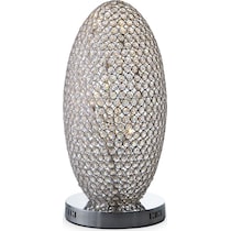crystal globe silver table lamp   