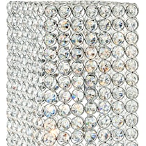 crystal tower silver table lamp   